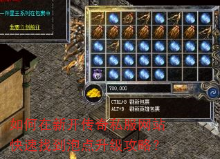 如何在新开传奇私服网站快速找到泡点升级攻略? 如何在新开传奇私服网站快速找到泡点升级攻略?