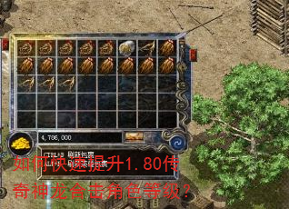 如何快速提升1.80传奇神龙合击角色等级? 如何快速提升1.80传奇神龙合击角色等级?